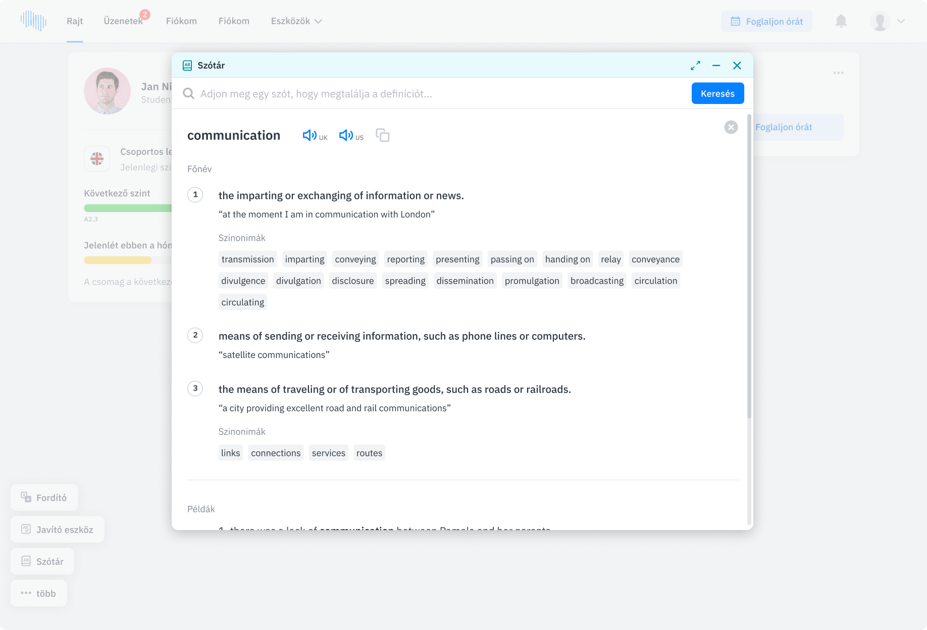 Student Space - Eszközök