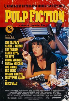 Filmy po angielsku - plakat filmu Pulp Fiction