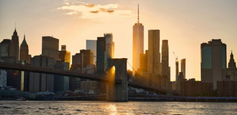 widok na panoramę Nowego Jorku